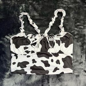 Cowprint Milkmaid Tanktop